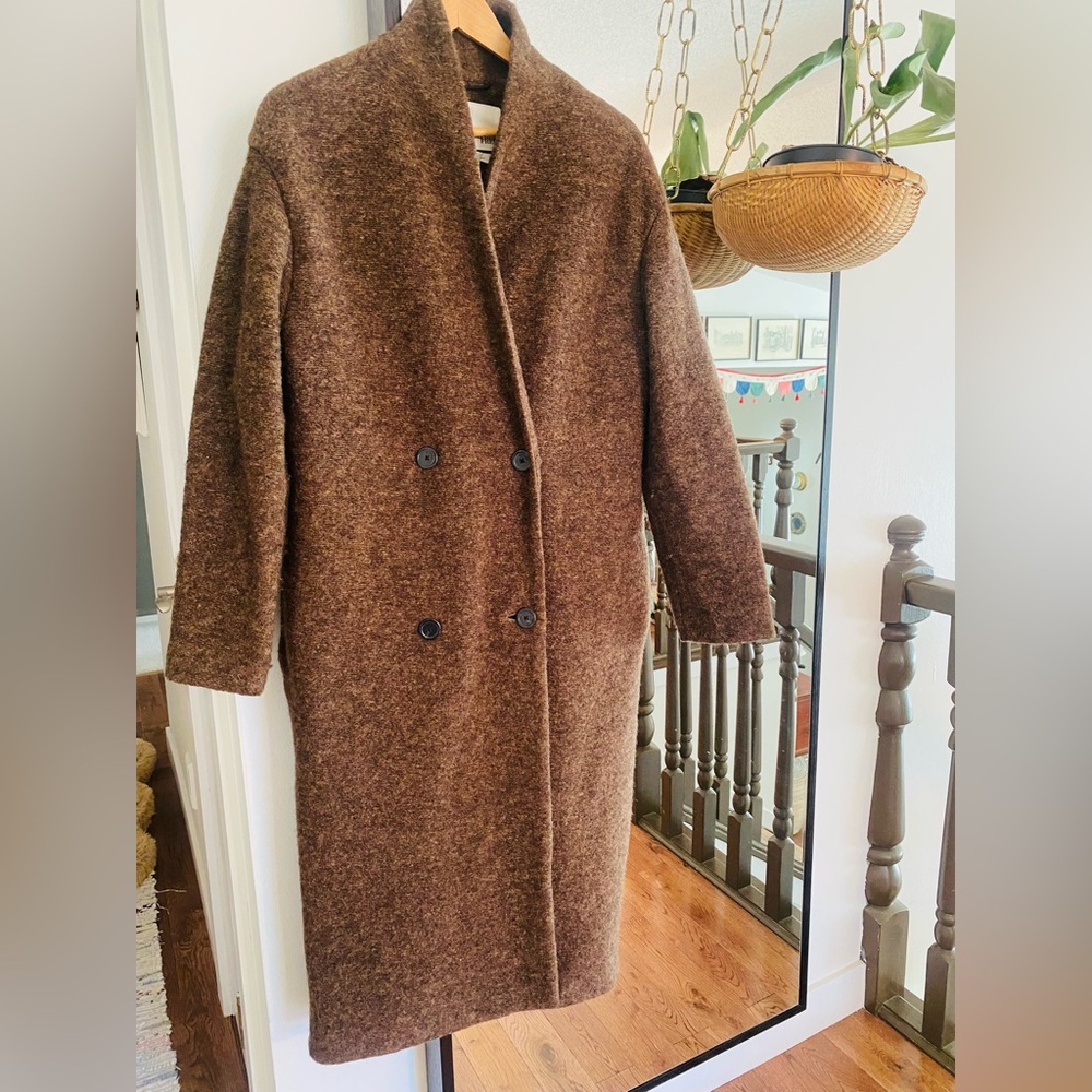 Wilfred Brown Double Breasted Wool Jacket